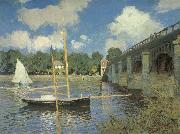Claude Monet Le Pont routier,Argenteuil Sweden oil painting artist